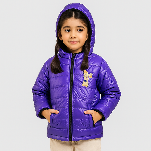 Girls Shiny Purple Hoodie Jacket 264