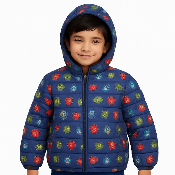 Boy Disney Characters Hoodie Puffer Jacket 263