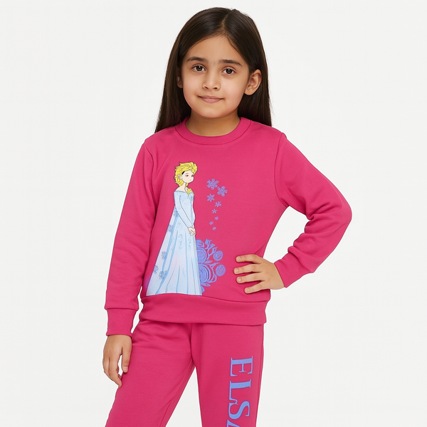 Girls Dark Pink Elsa 2 Pc set 222