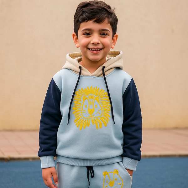 Boys Fleece Sky Blue Lion 2 Pc Set 🦁127