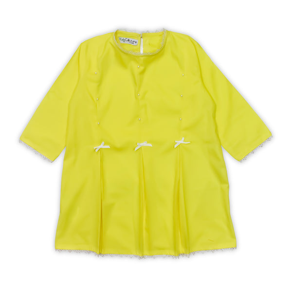 Girls Light Yellow Bow Top 221