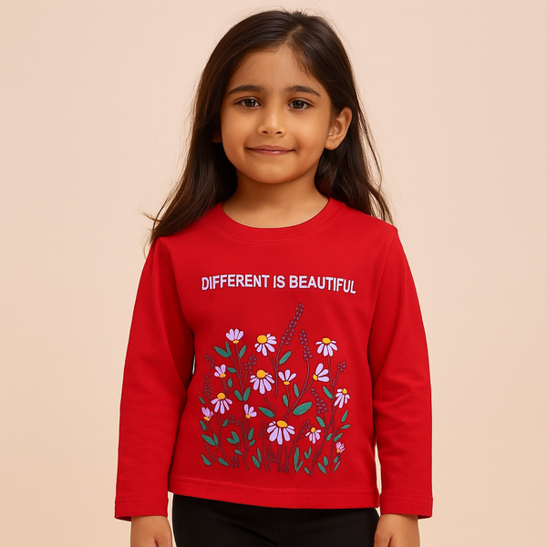 Girls Red Different is beautiful T-Shirt 136