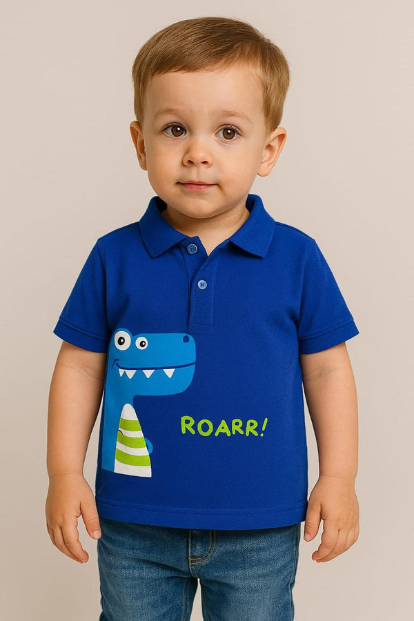 Boy Royal Blue Dino Polo shirt 198