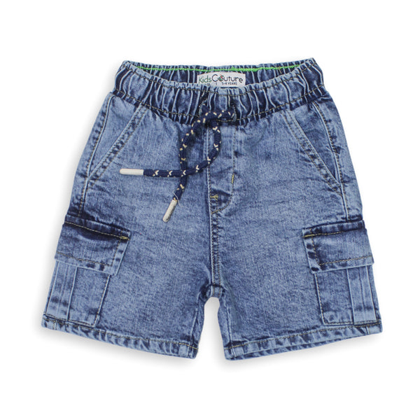 Boy  Blue Acid Wash Denim Short 208