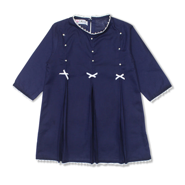 Girls Navy Bow Top 221