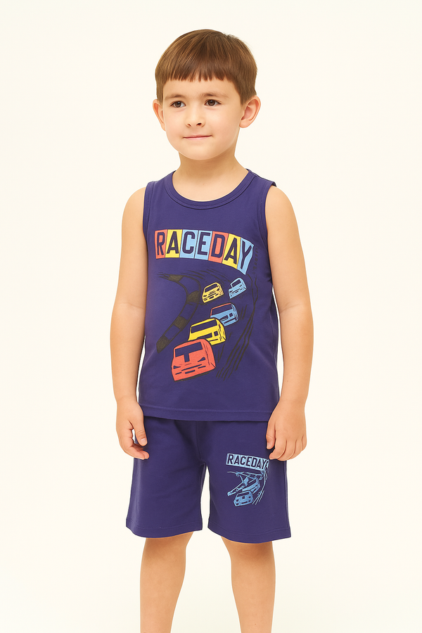 Boy Sando Navy Race Day 2 Pc set 214