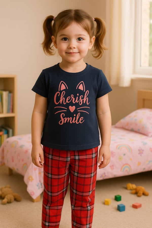 Girls Navy Cherish Smile 2 pc set 200