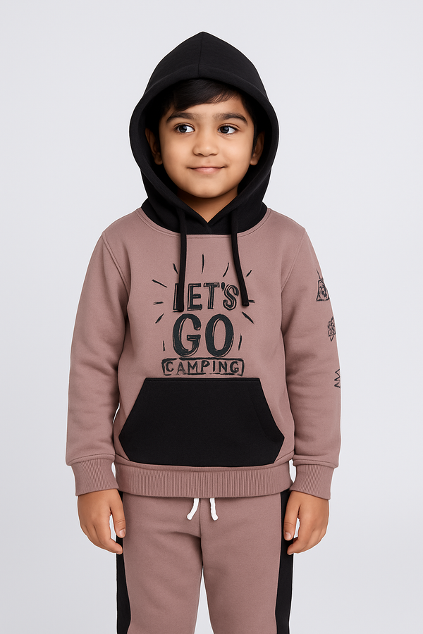 Boy Lets go Rose Pink with Hood 2 pc set 273