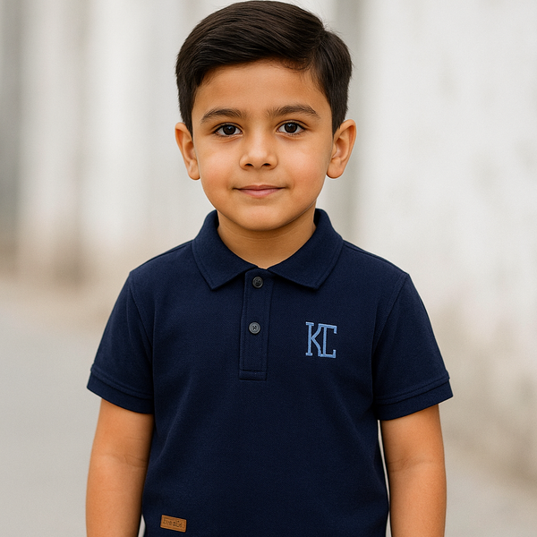 Boy navy blue polo KC 24