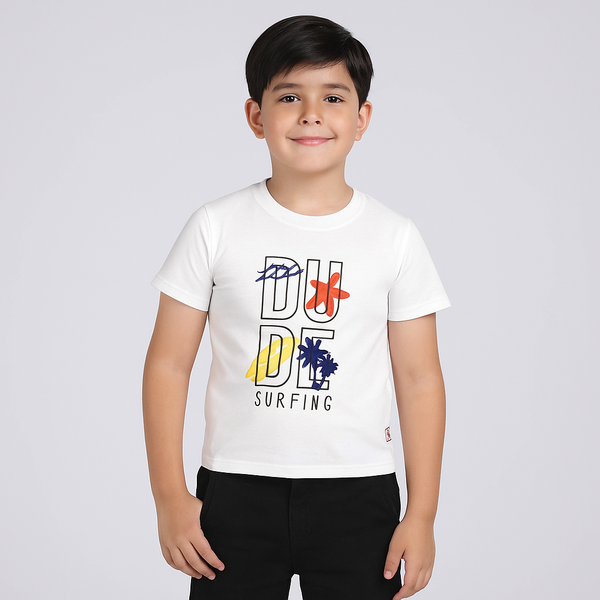 Boy White Dude Surfing T-Shirt 143