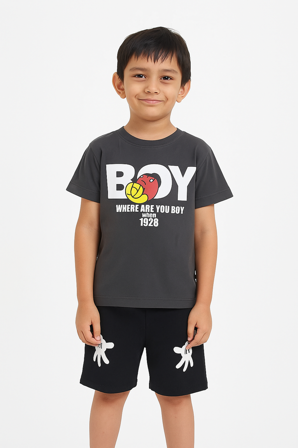 Boy Charcoal Black 2 Pc set 169