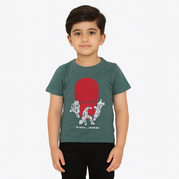 Boys Green Iron man T-shirt 148