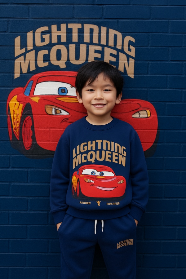 Boy Navy Lightning Mcqueen 2 Pc set 228