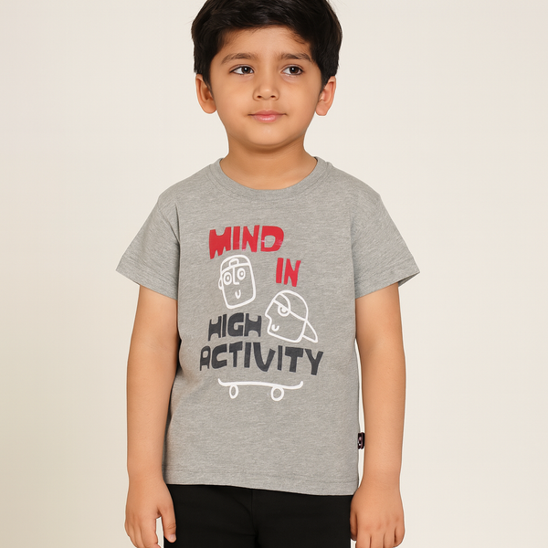 Boys Light Gray Mind in High T-Shirt 144