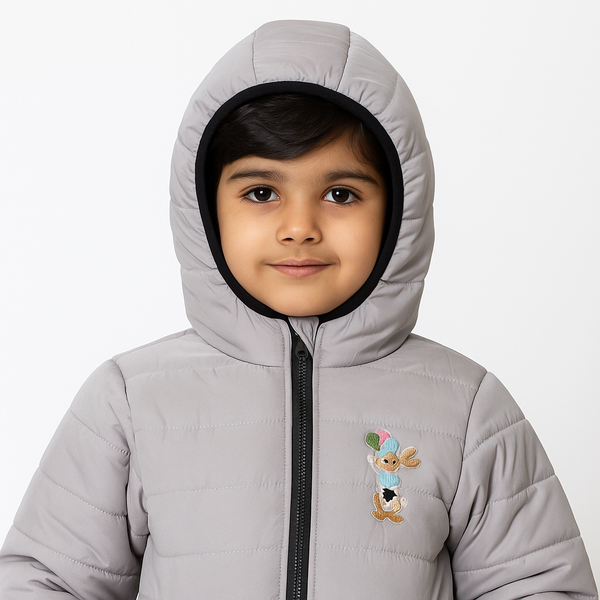 Girls Light Gray Hoodie Jacket 264