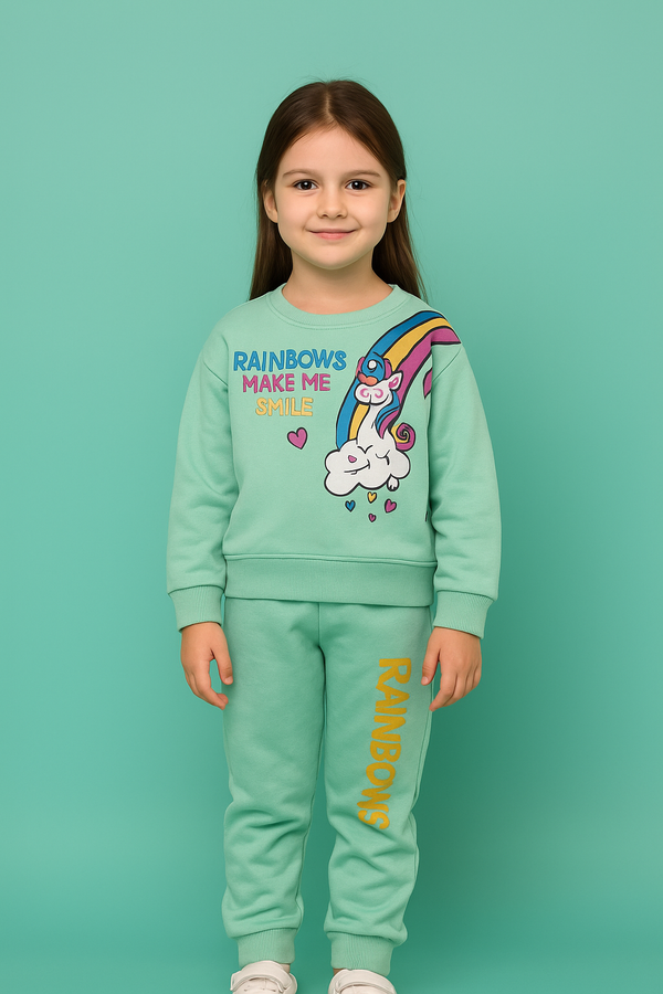 Rainbows Make Me Smile Light Sea Green 2 Pc 🌈105