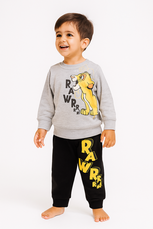 Grey Fleece Pair Rawr 2pc 🦖98