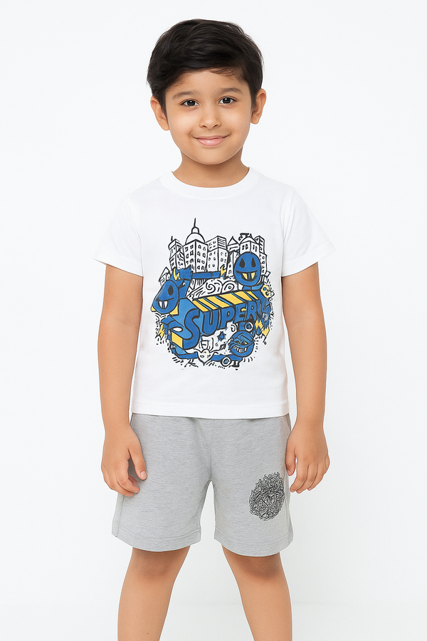 Boy White Super 2 Pc set 145