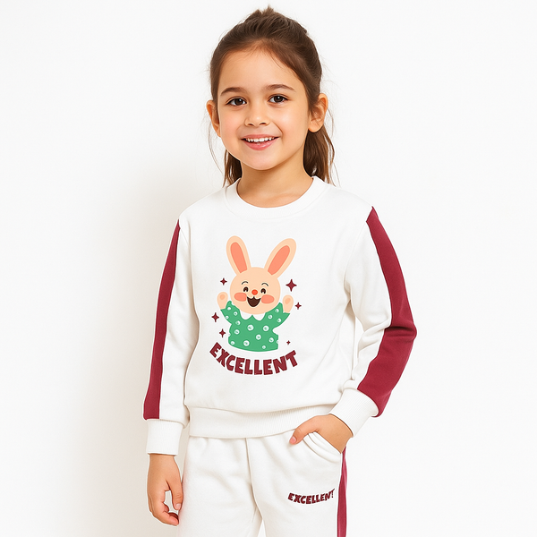 Girls Excellent Maroon Stripes 2 Pc set 235