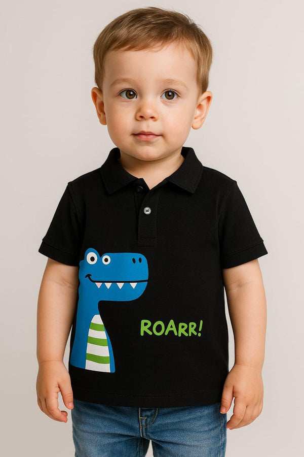 Boy Black Dino Polo shirt 198