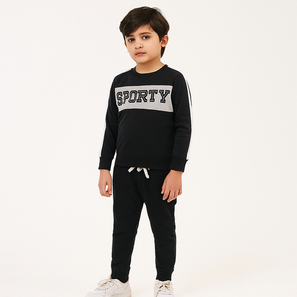 Boy Black Sporty 2 Pc Set 237