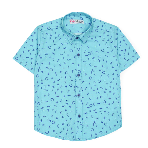 Boy Geometric Pattern Casual Shirt