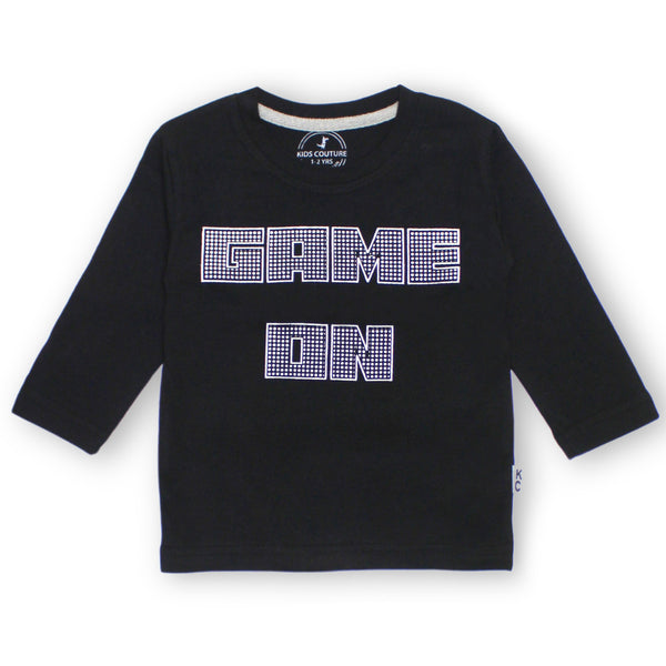 Boy Black Game On T-Shirt 135