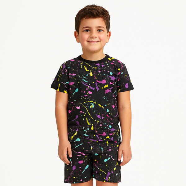 Boy Pastel Splash Black 2 Pc set 172