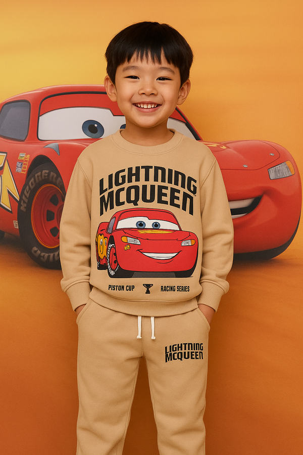 Boy Light Brown Lightning Mcqueen 2 Pc set 228