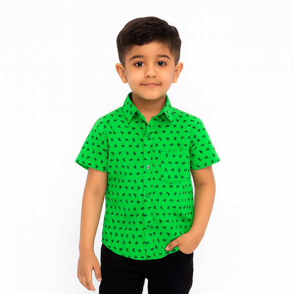 Boys Green snow surfing shirt 159