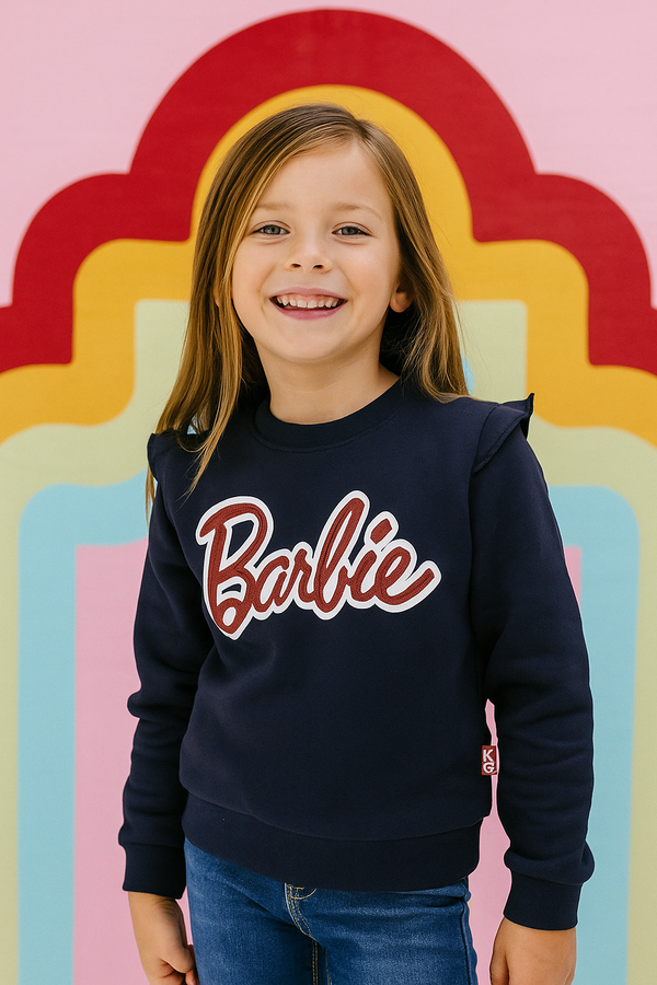 Girls Navy Barbie Sweatshirt 223