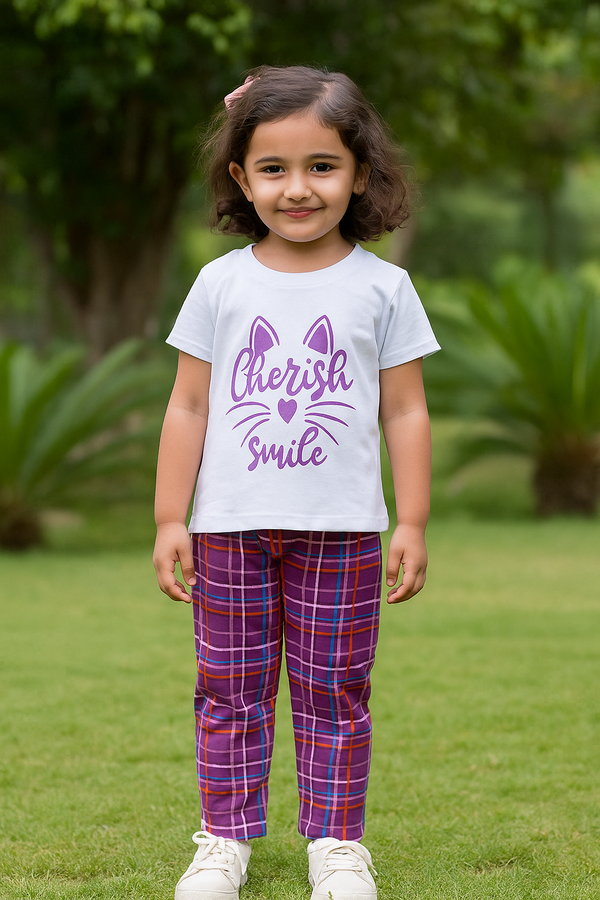 Girls White Cherish Smile 2 Pc 200