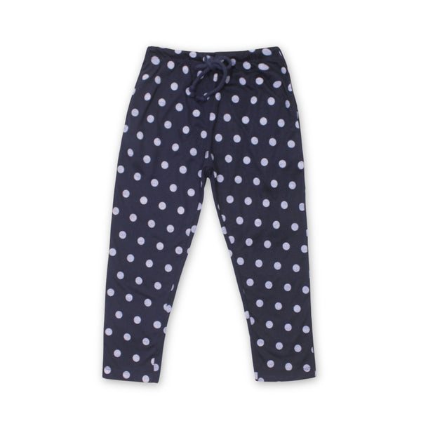 Girls Navy Doted Trouser