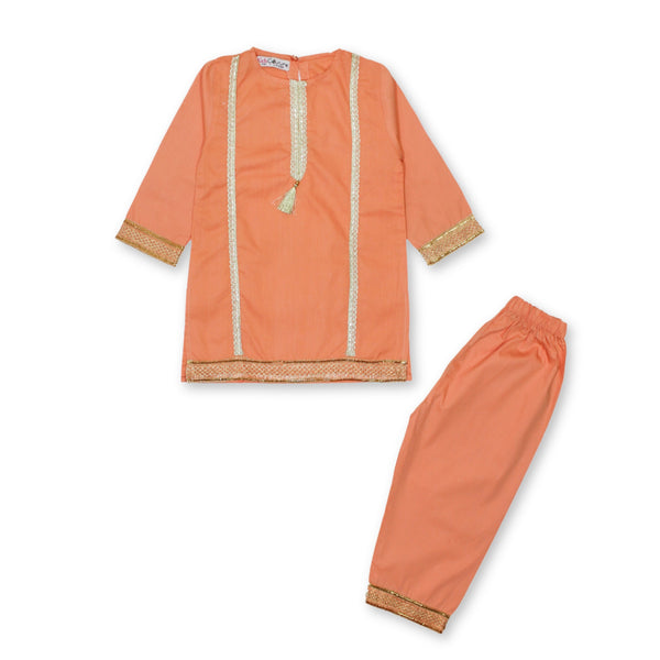 Girls Peach Lace 2 pc set 188