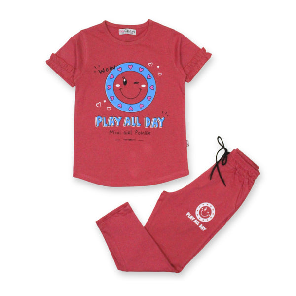 Girls Pearl Pink Play All day 2 pc set 187