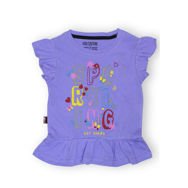 Girls Sparkling Light Purple Top 175