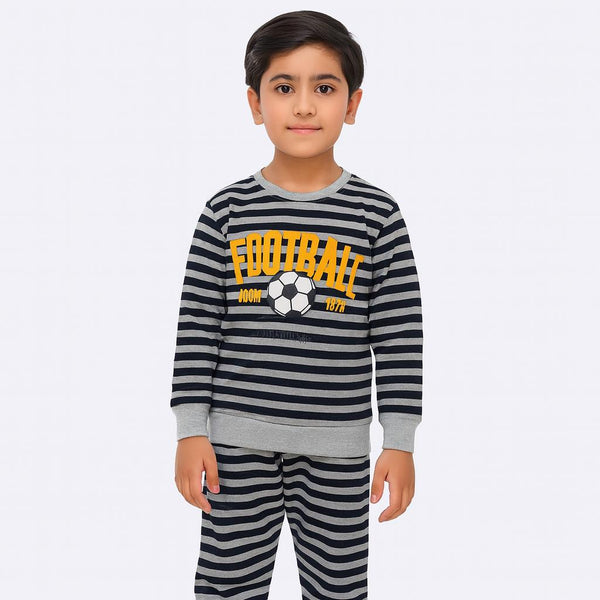 Boy Gray Striper Football 2 Pc Set 257