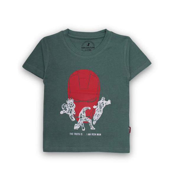Boys Green Iron man T-shirt 148