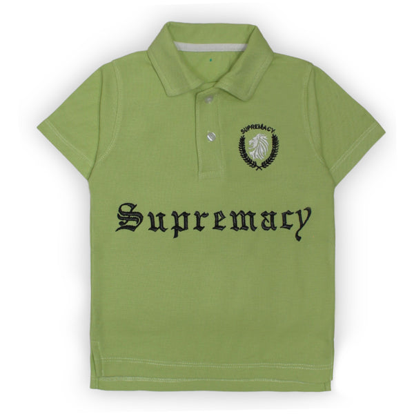 Boy Emb Green Polo Shirt
