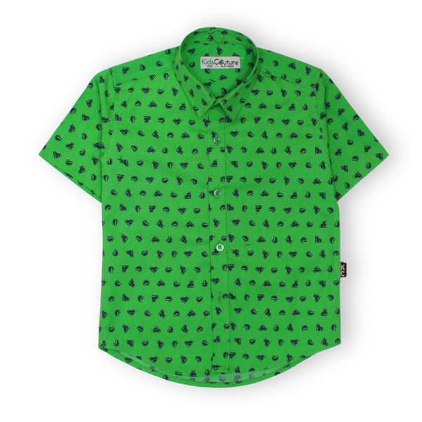Boys Green snow surfing shirt