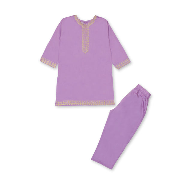 Girls Light Purple Embroidery 2 pc set 140