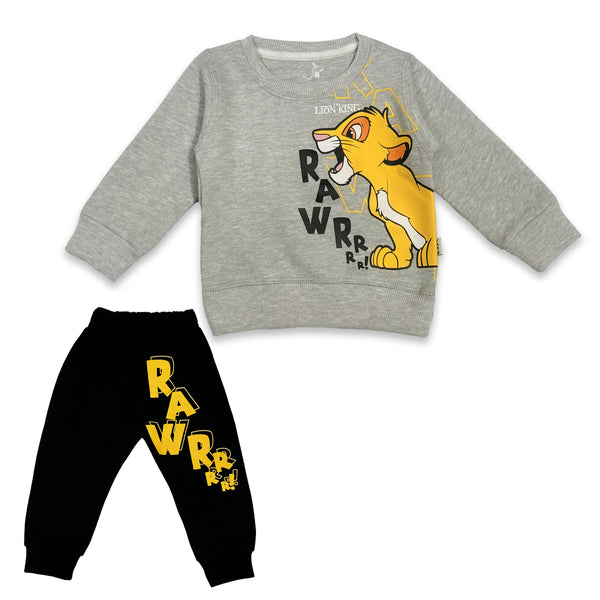 Grey Fleece Pair Rawr 2pc 🦖