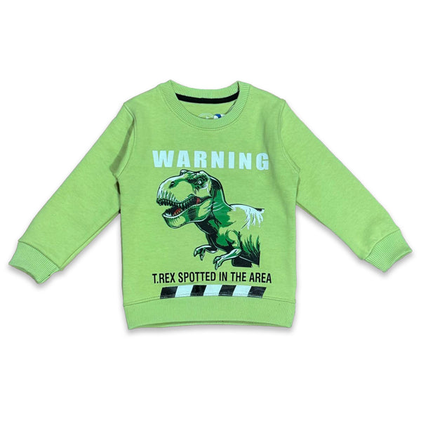 Light Green Dino Printed Sweatshirt 🦖