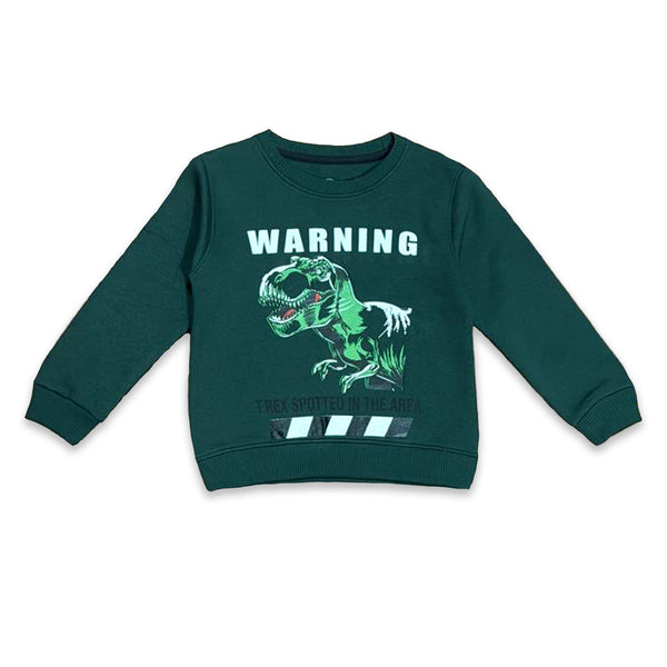 Dark Green Dino Printed Sweatshirt 🦖
